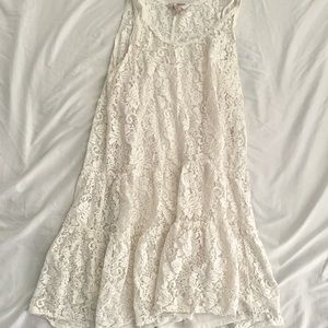 Off-White Lacy Mini Dress